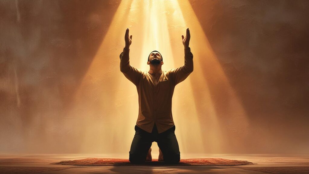 Awakening the Heart to Journey Towards Allah swt. making dua (islamic)