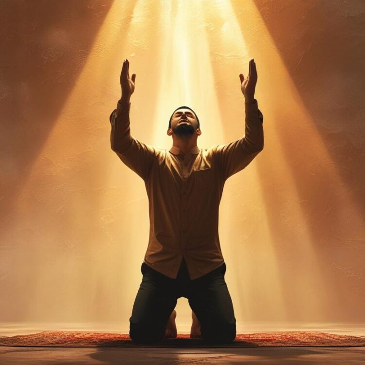 Awakening the Heart to Journey Towards Allah swt. making dua (islamic)
