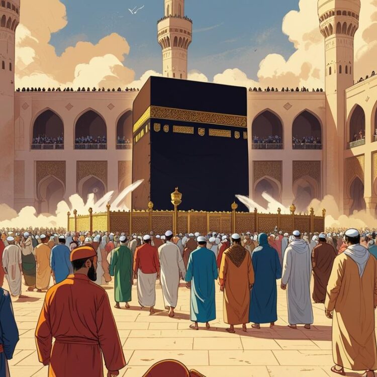 create me an image of the 9 days of due hijjah