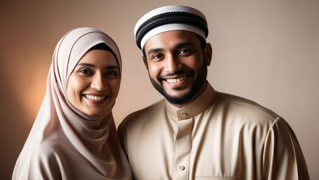 give me an image of muslim couple